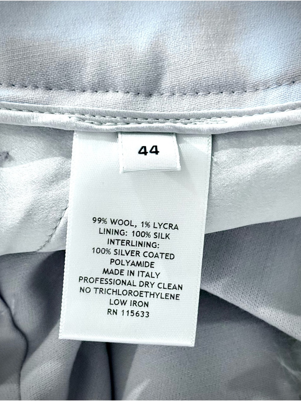 Gabriela Hearst Torres Wool Silk Trousers Lt. Blue Quiet Luxury Minimalist Sz:8 - Picture 15 of 16